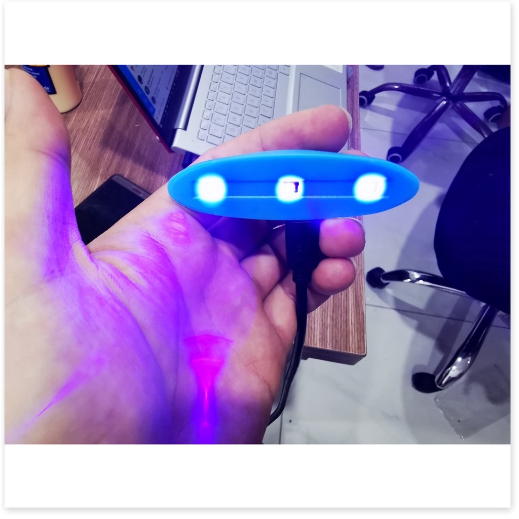 Đèn Uv Led Mini Sun 3 Bóng 3W Sấy Keo Uv, Sấy Móng Tay Hỗ trợ cổng USB C và Micro .Uy Tín - Chất Lượng - Giá Hủy D
