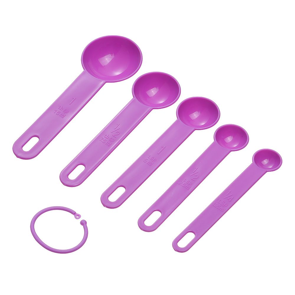 Set 5 Muỗng Đo Lường Bằng Nhựa Đa Năng Tiện Dụng Cho Nhà Bếp