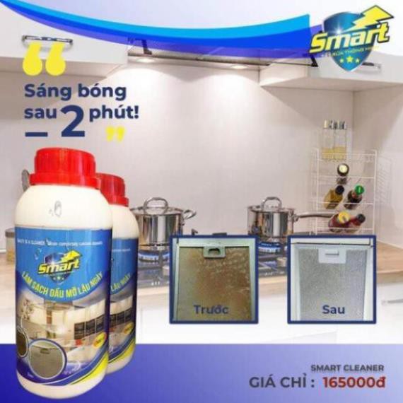 Nước tẩy rửa Smart: Tẩy men sứ 500ml, Tẩy đồ nhà bếp 500ml, Tẩy inox sen vòi 500ml, Tẩy cặn canxi trên gương kính 500ml