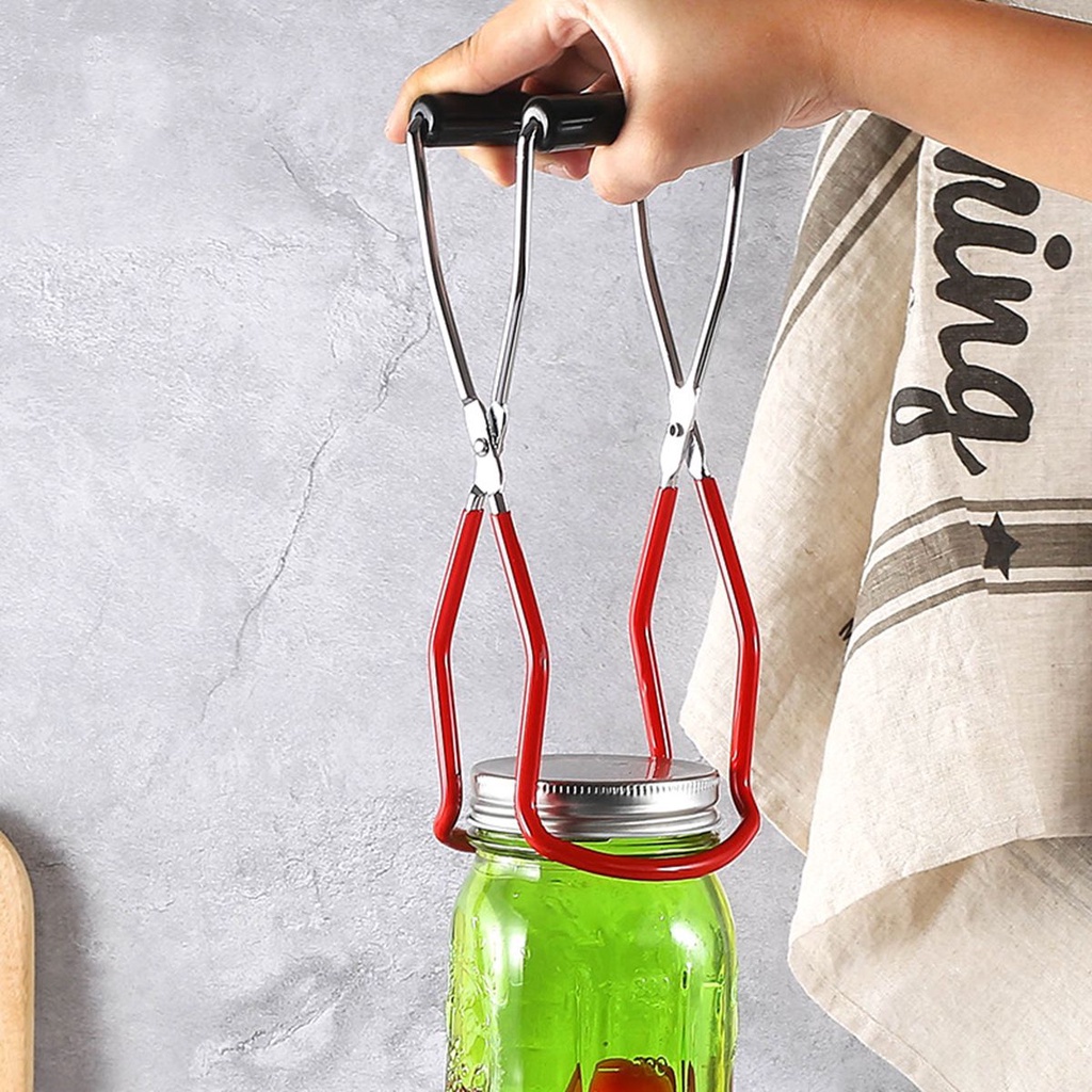 Dụng cụ gắp nắp chai lọ bằng thép không gỉ chống trượt tay cầm cao su tiện dụng