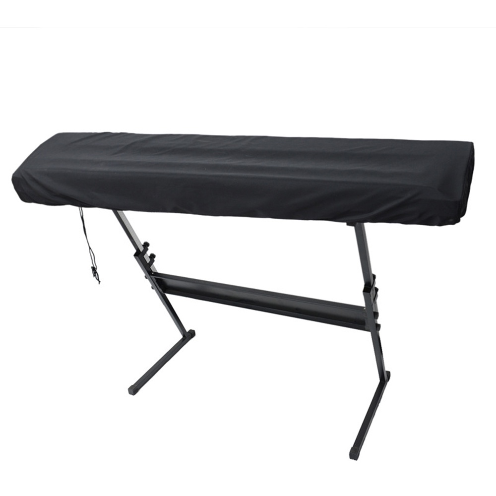 Piano Keyboard Cover Stretchable Dust Cover with Adjustable Elastic Cord and Locking Clasp for 61/88 Keys Electronic