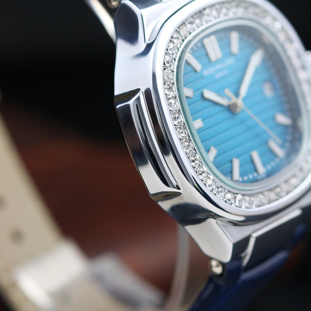 [ Mẫu Hot 2022 ] Đồng Hồ - Đồng Hồ Nam Patek Philippe Mặt Vuông - Viền Đính Đá Sang Trọng - Full Box - Bảo Hành 12 Tháng | BigBuy360 - bigbuy360.vn