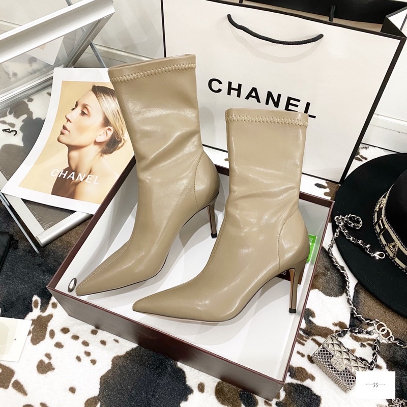 Bốt boot lửng bigtree da lì mũi nhọn gót nhọn fullbox hàng quảng châu cao cấp | BigBuy360 - bigbuy360.vn