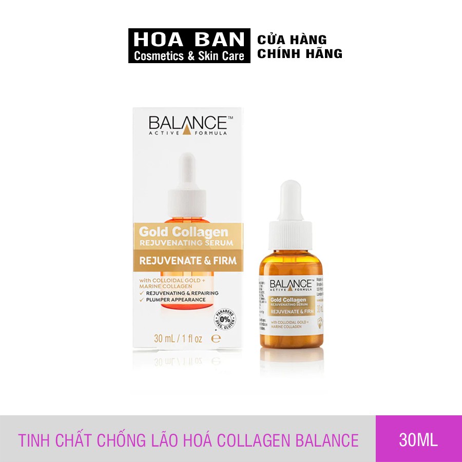 Serum Dưỡng Căng Bóng Da, Ngừa Lão Hóa Balance Gold Collagen Rejuvenating Serum 30ml
