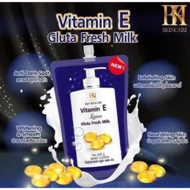 KEM DƯỠNG DA LOTION VITAMIN E GLUTA SỮA TƯƠI