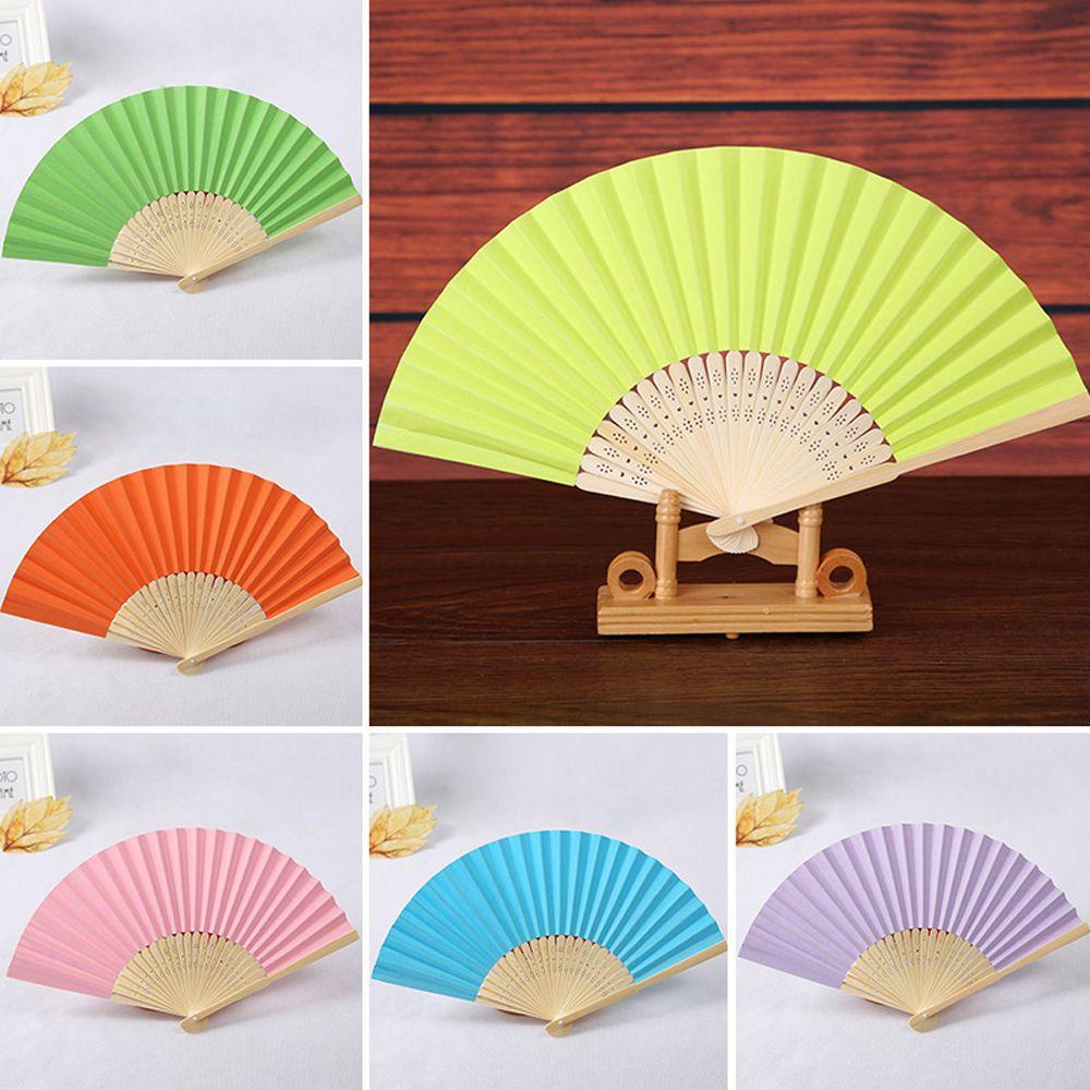 Quạt Gập Cầm Tay 7 inch Bằng Tre Phong Cách Trung Hoa Dùng Làm Đạo Cụ Chụp Ảnh Cưới / Tiệc Tù