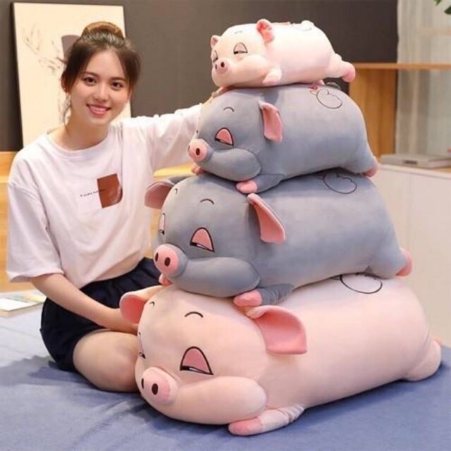 Gấu Bông Heo Hồng Phê Cần Mắt Híp Mềm Mại 45cm TINA OFFICIAL