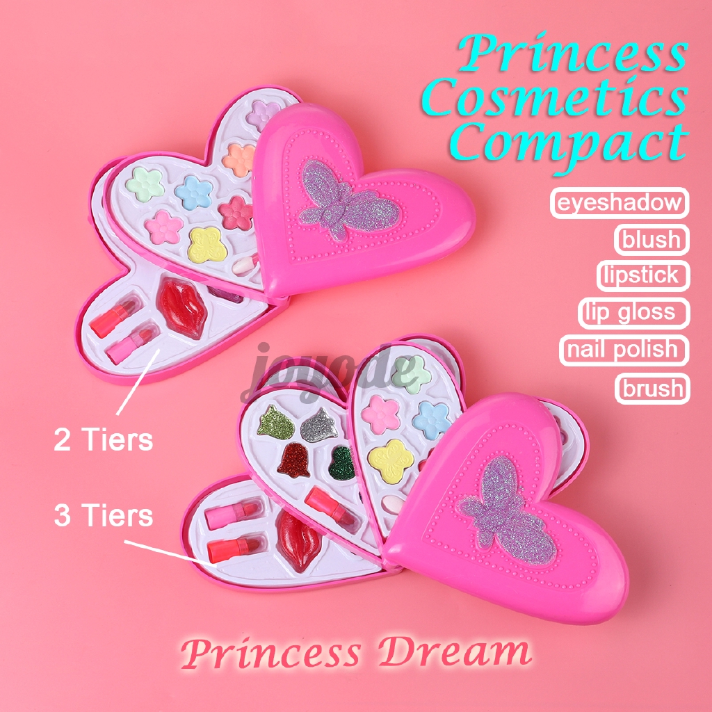 Kids Make Up Toy Set Pretend Play Princess Pink Makeup Beauty Safety Non-toxic Kit Toys For Girls Dressing Cosmetic Girl Gifts