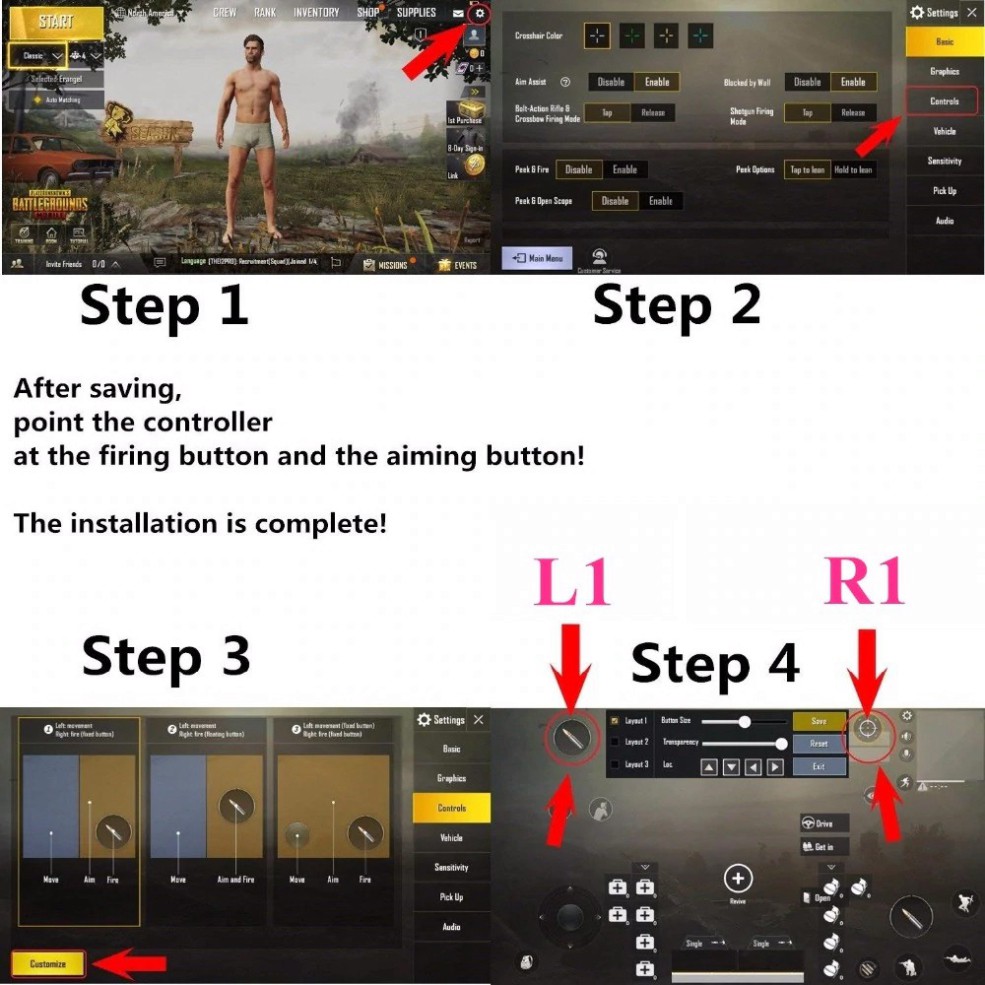 Bộ nút cơ điều khiển hỗ trợ bắn PUBG Baseus Red-Dot Mobile Game Scoring Tool cho điện thoại Android/ iPhone