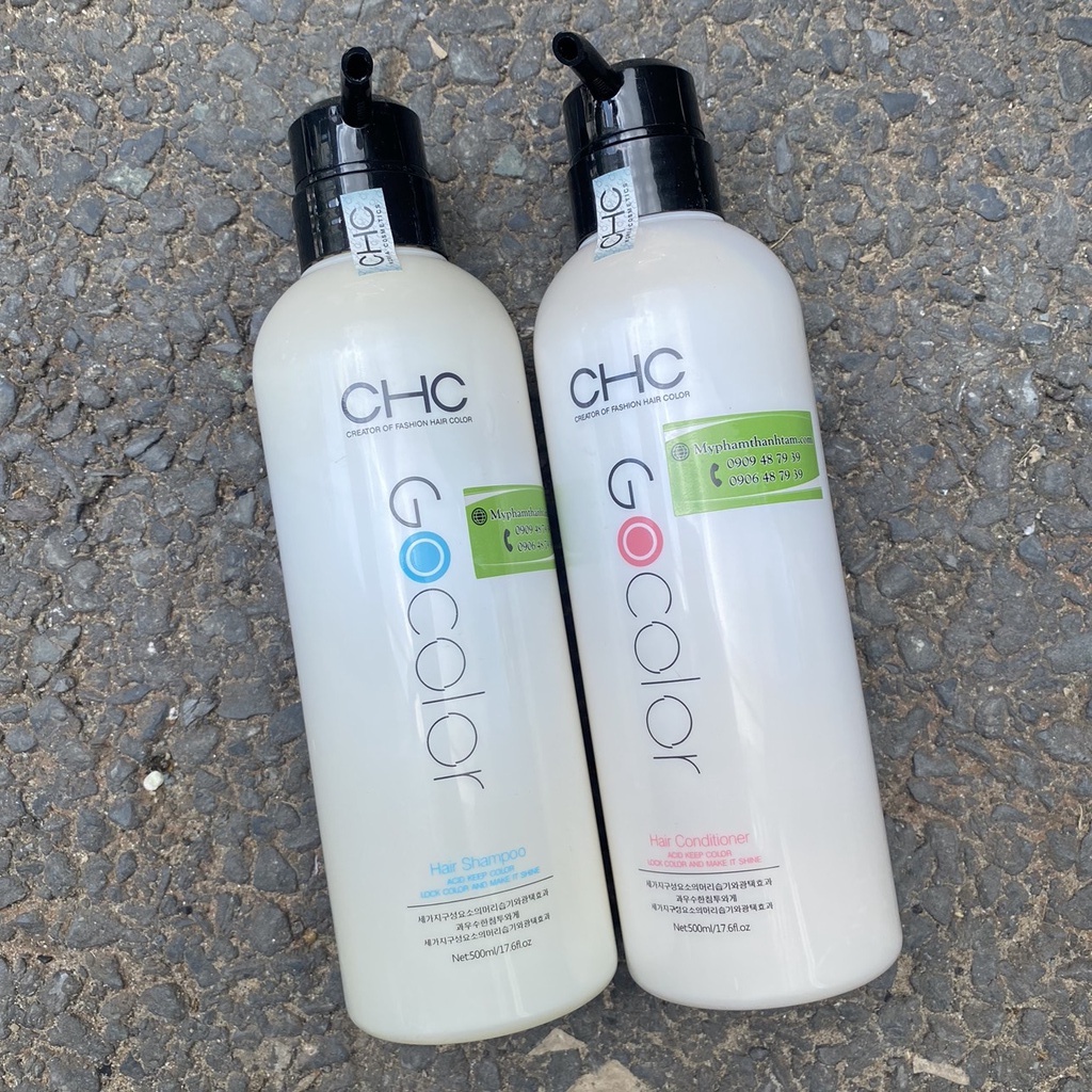 Dầu gội xả CHC GOCOLOR phục hồi, giữ màu, giảm rụng, kích mọc tóc 500mlx2