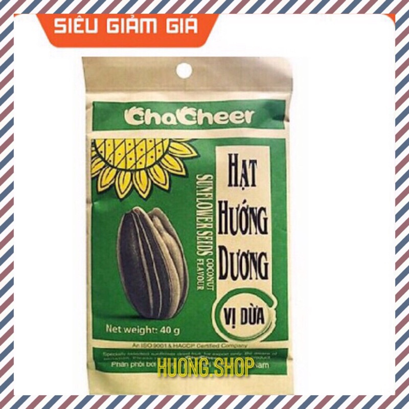 [Date mới ]Hạt Hướng Dương Chacheer Vị Dừa - Mộc 40g Thơm giòn béo ngậy