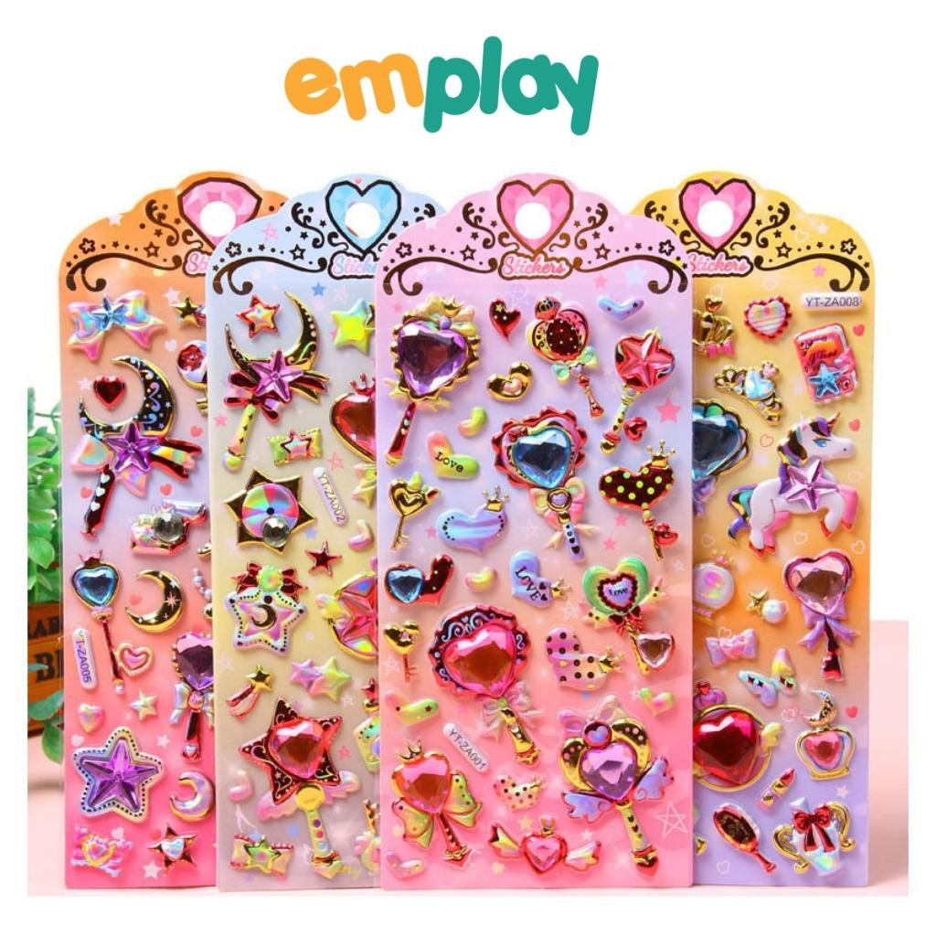 Sticker cho bé dễ thương Emplay cao cấp, hình dán đáng yêu cho bé , mẫu mã đa dạng, kích thích thẩm mỹ