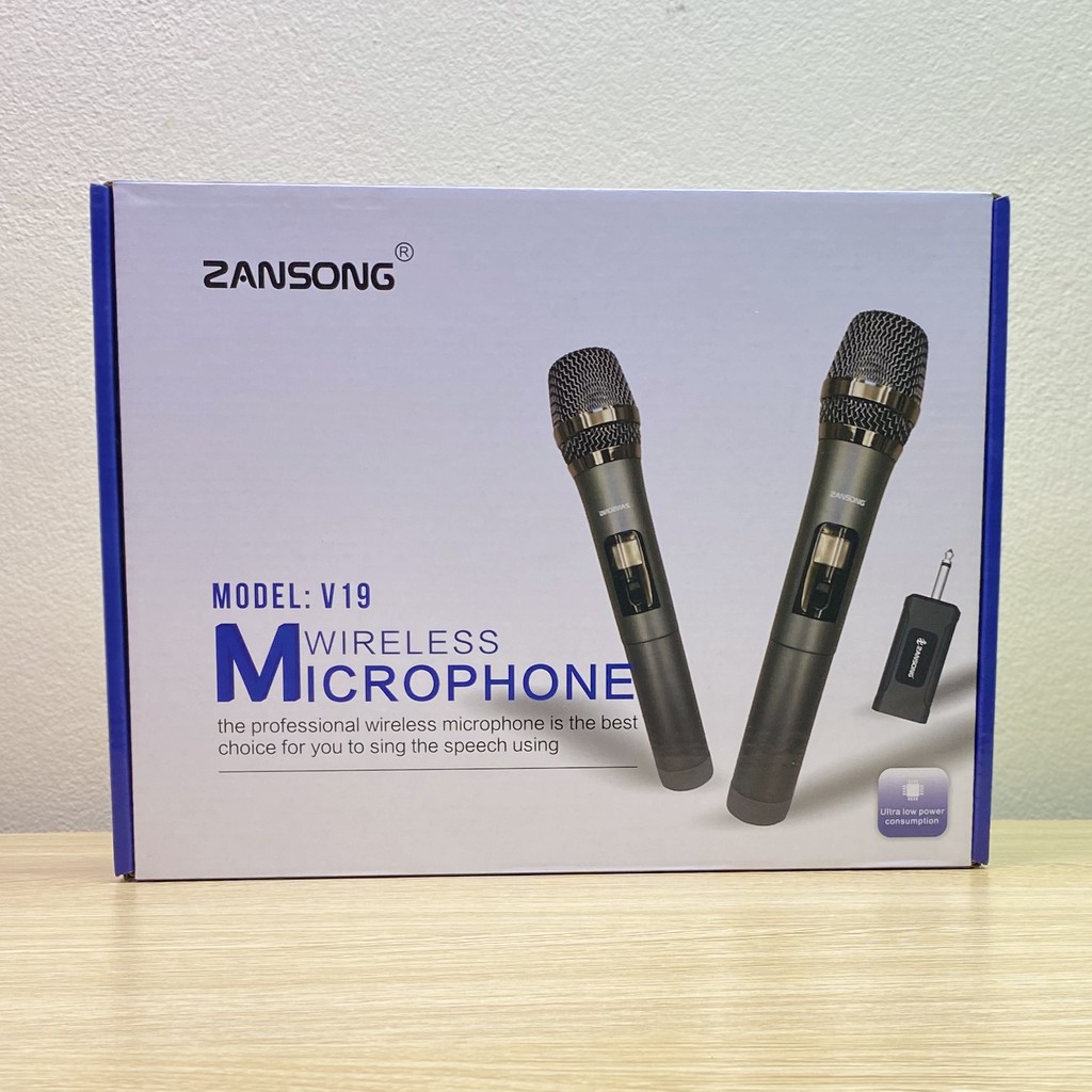 [Mã ELHACE giảm 4% đơn 300K] Bộ 2 Micro Blueotooth Karaoke ZANSONG V19