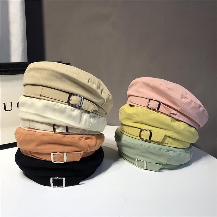 Mũ Beret Màu Trơn Phong Cách Vintage Cho Nữ