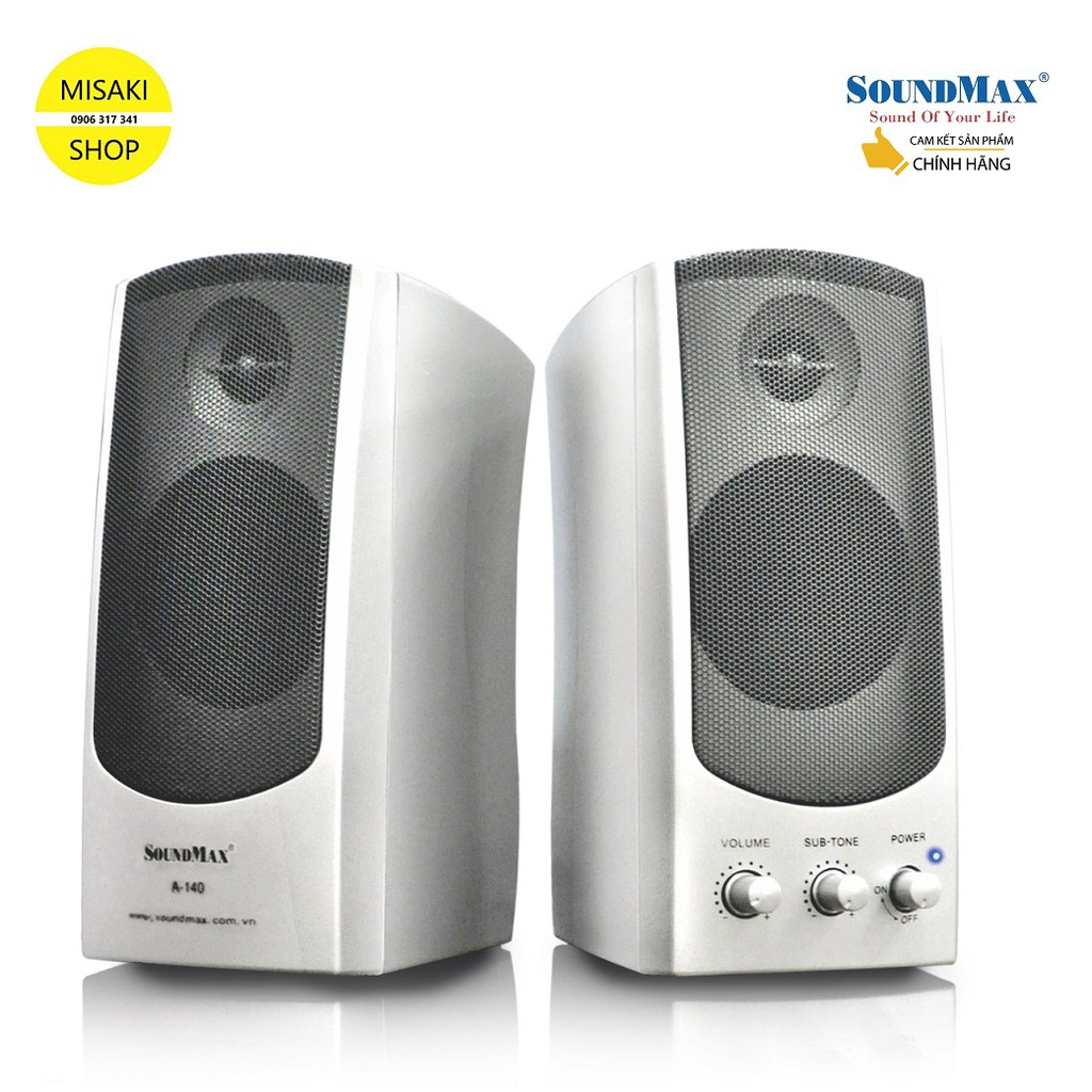 🔥Âm Thanh Mạnh Mẽ 🔥Loa vi tính SoundMax A140 📞Misaki Shop Phân Phối Chính Hãng 💯 Bảo hành 12 Tháng