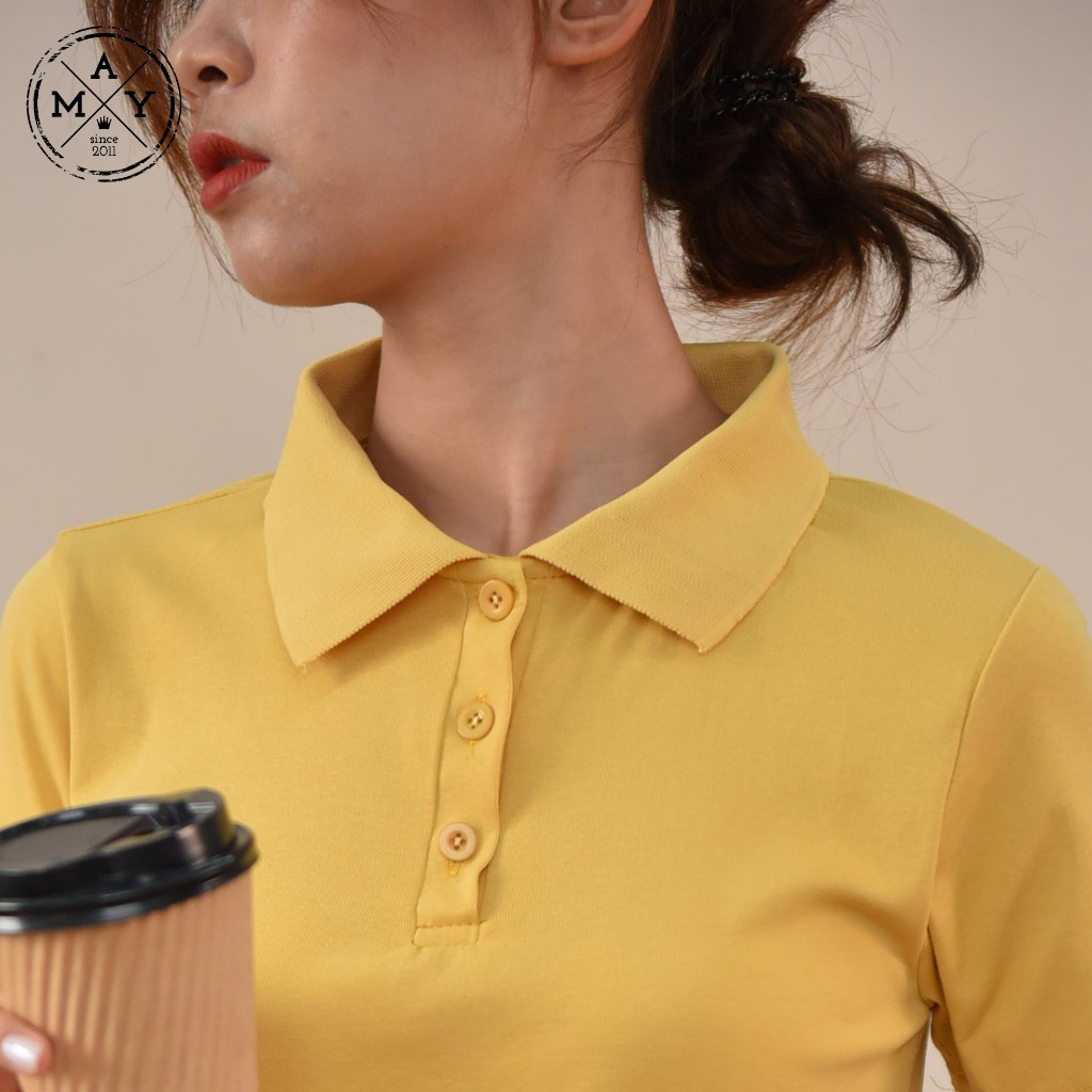 Áo Polo Nữ Trơn MAY.SINCE2011 Ngắn Tay Dáng Ôm Cho Nữ Đi Chơi, Đi Làm Vận Động Thoải Mái MAG05-0311