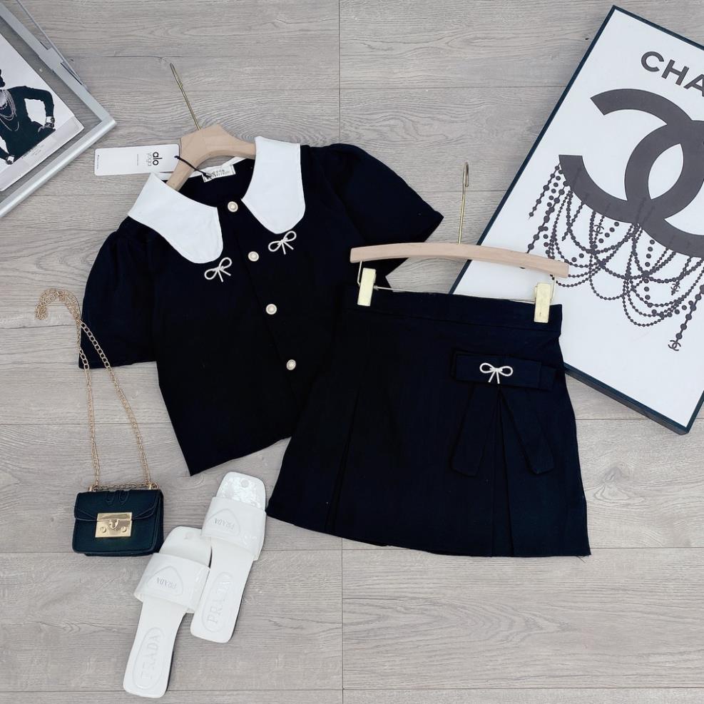 [ 𝐅𝐑𝐄𝐄 𝐒𝐇𝐈𝐏 ]  SET BỘ CỔ THUYỀN NƠ NGỰC CHÂN VÁY ĐỒ BỘ TIỂU THƯ