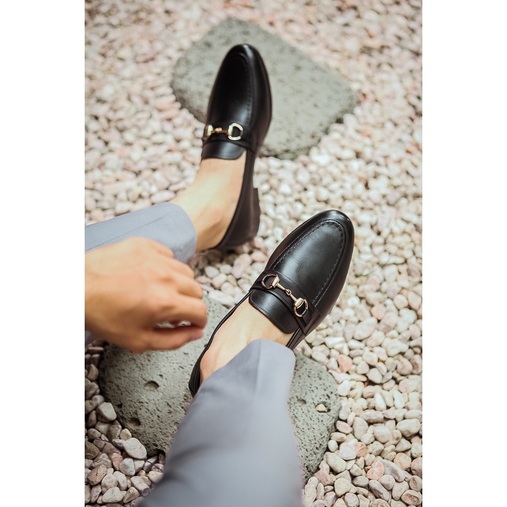 Giày Lười Loafer Nam Đai Dù Da Bò Nguyên Tấm Santoro Mã M661