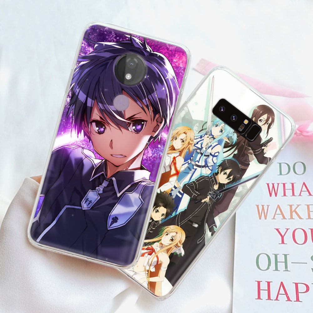 Ốp Điện Thoại Trong Suốt Họa Tiết Sword Art Online Ty133 Cho Iphone 8 7 6 6s 5 5s Se 5c 4s 4