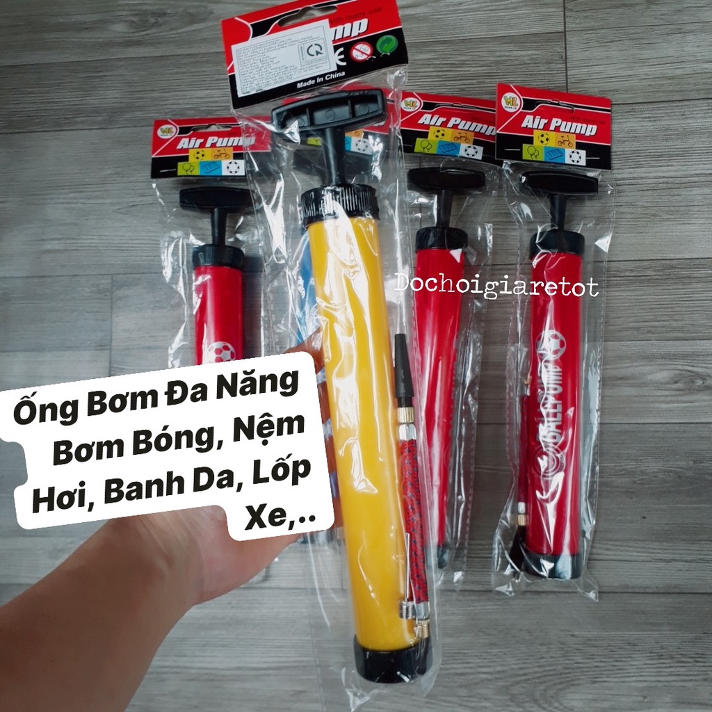 Ống Bơm Bong Bóng, Banh Đa Năng Tiện Lợi Bơm Banh, Niệm Hơi Tặng Kèm 50c Bong Bóng Nhí (Video)