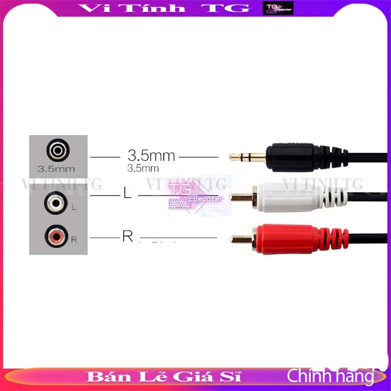 Dây cáp loa 3.5mm to AV 2 RCA Audio - Dây cáp âm thanh 3.5 ra hoa sen 1.5m 3m 5m