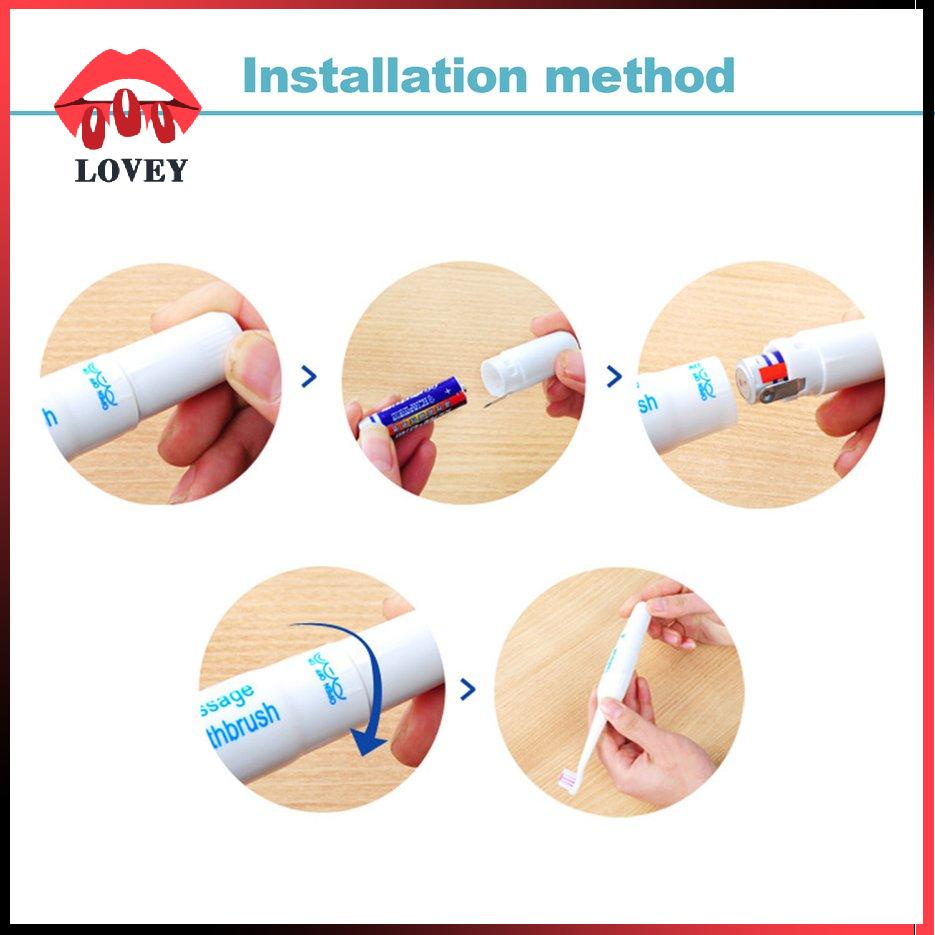 lovey★Electric Ultrasonic Massage Toothbrush Family Brushing Whitening Tooth Brushes