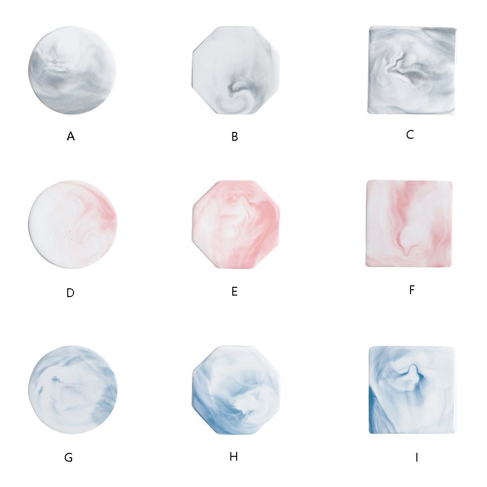 Miếng Lót Ly Uống Trà Cách Nhiệt Chống Trượt Họa Tiết Đá Cẩm Thạch Sáng Tạo