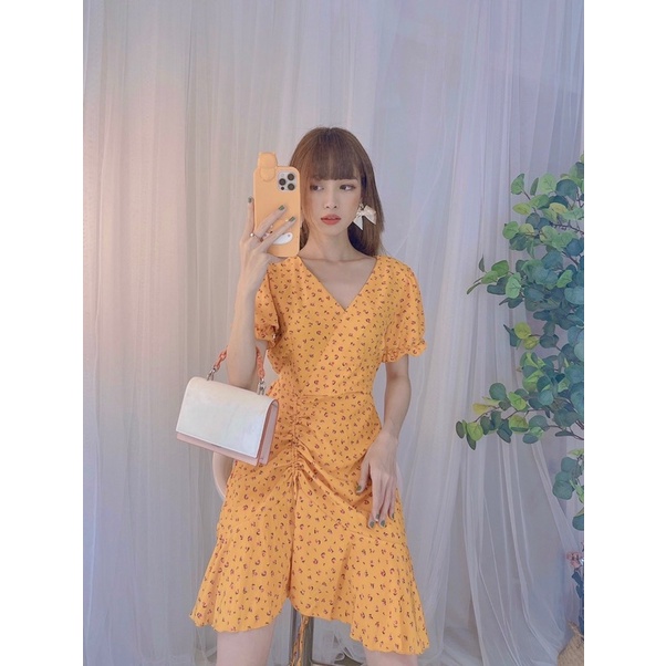 Đầm hoa dây rút hot