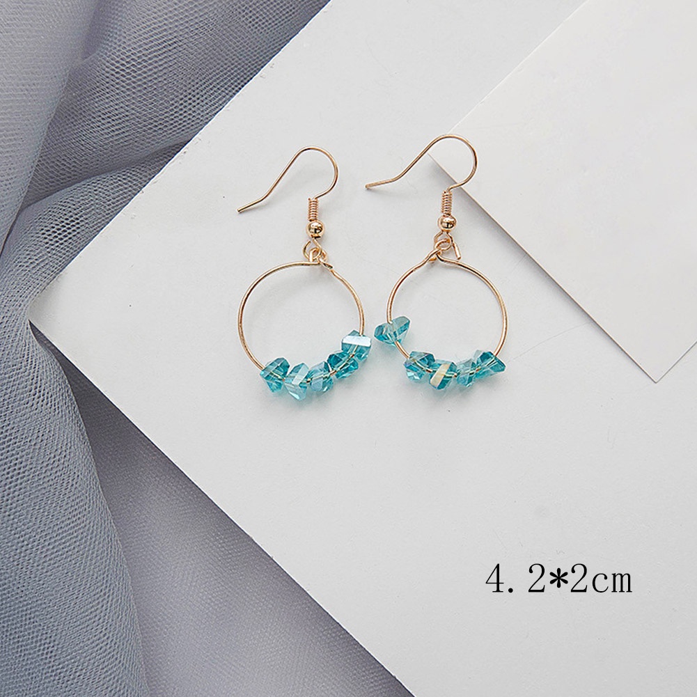 Đôi Khuyên Tai Dài Đính Đá Thời Trang Cho Nữ Mới