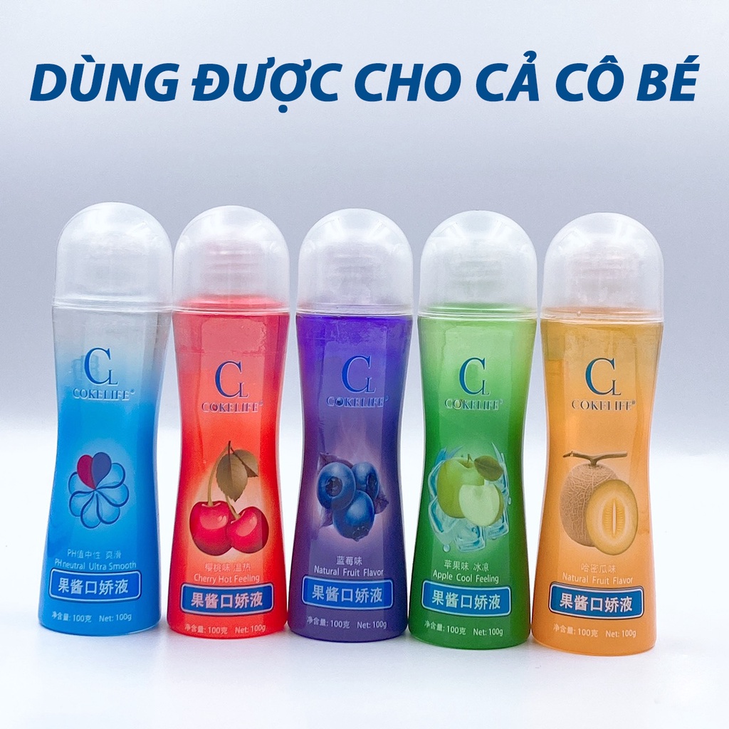 Gel bôi trơn quan hệ miệng (Oral sex) Cokelife, gel bôi trơn hương trái cây 1 chai 100ml