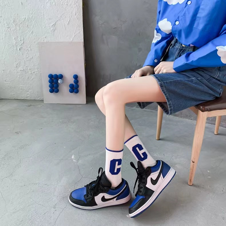 Đôi Vớ Cotton Nhiều Màu Sắc In Chữ Phong Cách Hàn Quốc Thời Trang Xuân Hè Cho Nữ