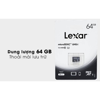 Thẻ nhớ MicroSD 64G Lexar UHS-I Class 10