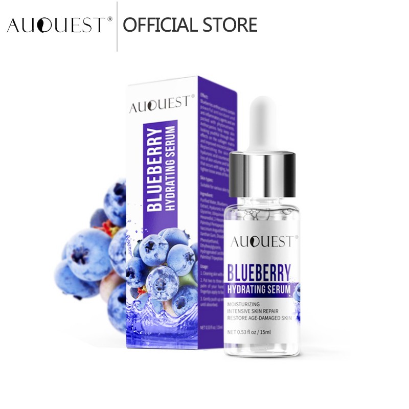 Serum AUQUEST Dưỡng Da Mặt Chiết Xuất Việt Quất Thu Nhỏ Lỗ Chân Lông Chống Oxy Hóa 15ml