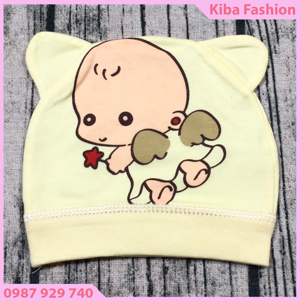 Mũ cotton sơ sinh cao cấp cho bé