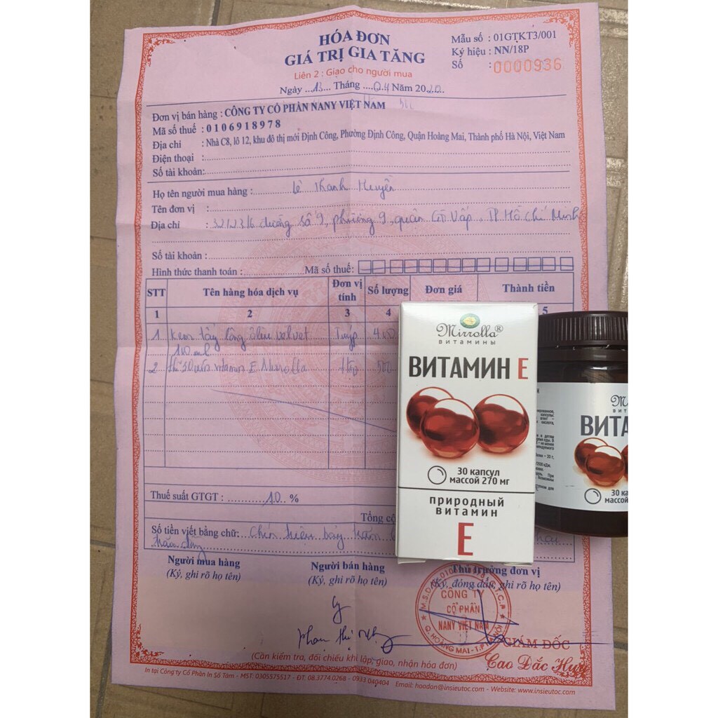 Vitamin E Đỏ Nga Mirrolla 270mg Và 400mg Hộp 30 viên, Da Căng Bóng, Trắng Sáng Mịn Màng
