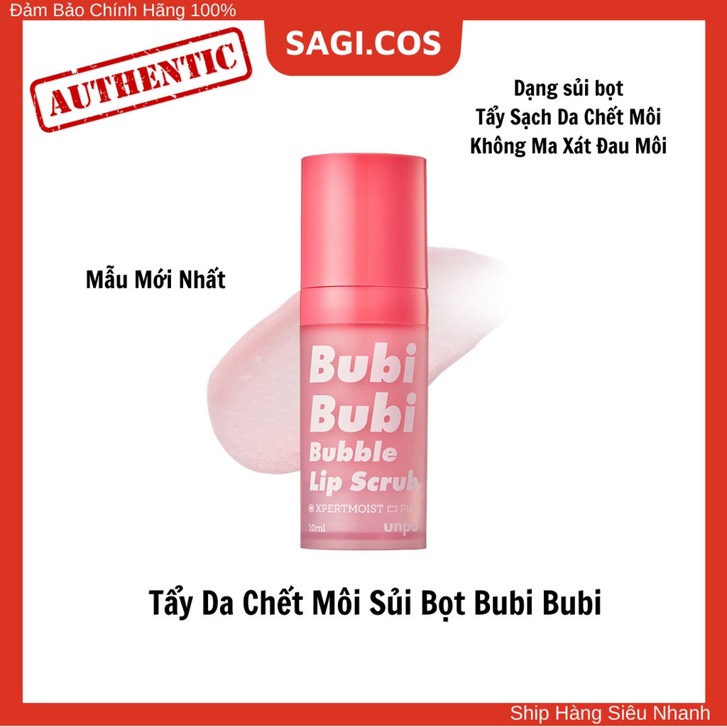 Tẩy tế bào chết môi sủi bọt Bubi Bubi Lip