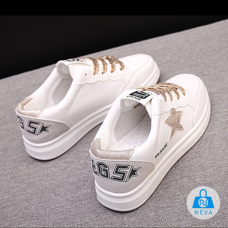 [Mới]Giày sneaker nữ Màu Trắng hình ngôi sao trẻ trung NEVA2526