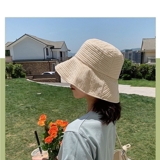 [SẴN]- Mũ nón bucket vải xô vành xòe chống nắng phong cách Ulzzang (M69)