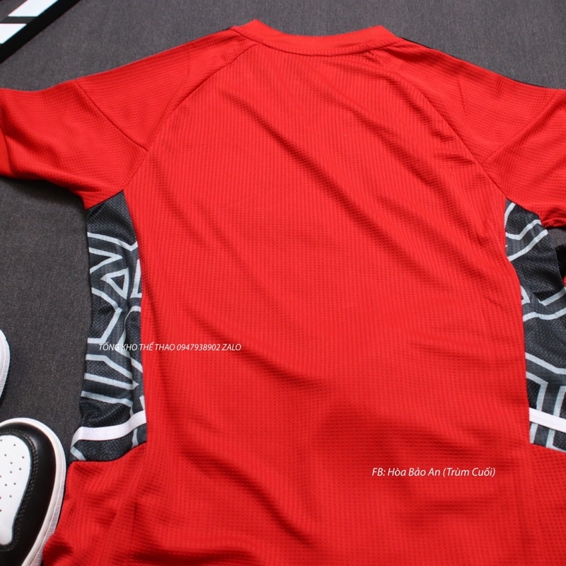 Bộ quần áo đá banh CLB MU Training màu đỏ 2023 hàng cao cấp Thailand