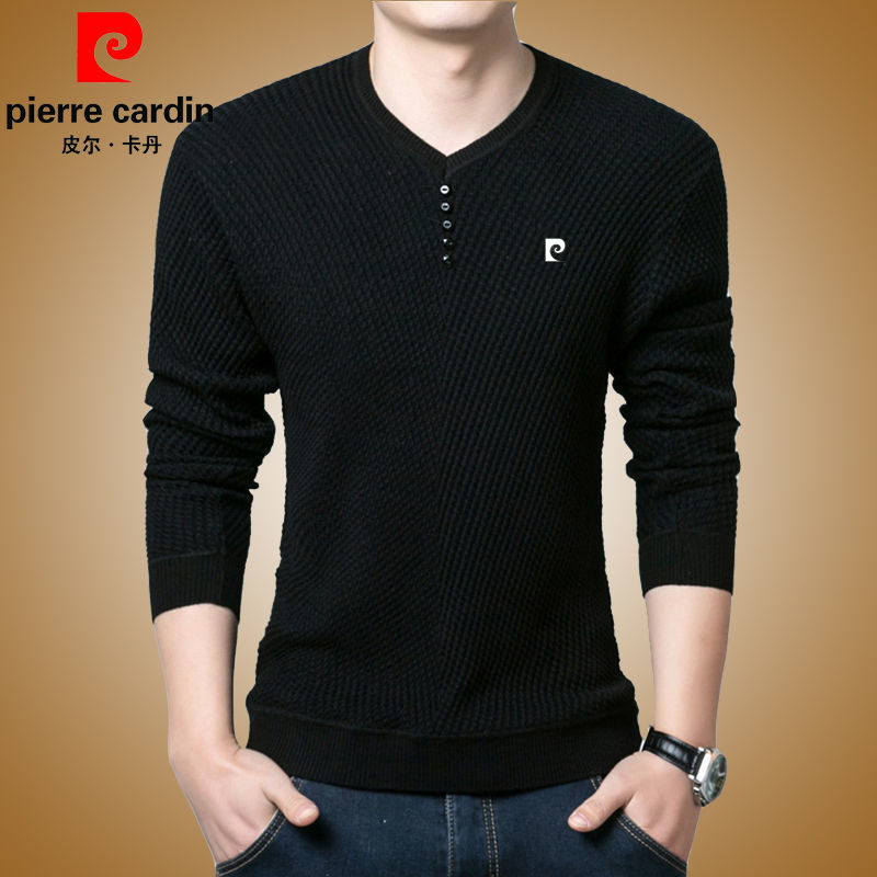 PIERRE CARDIN Áo Len Nam Dài Tay Cổ Tròn Thời Trang Hàn | BigBuy360 - bigbuy360.vn