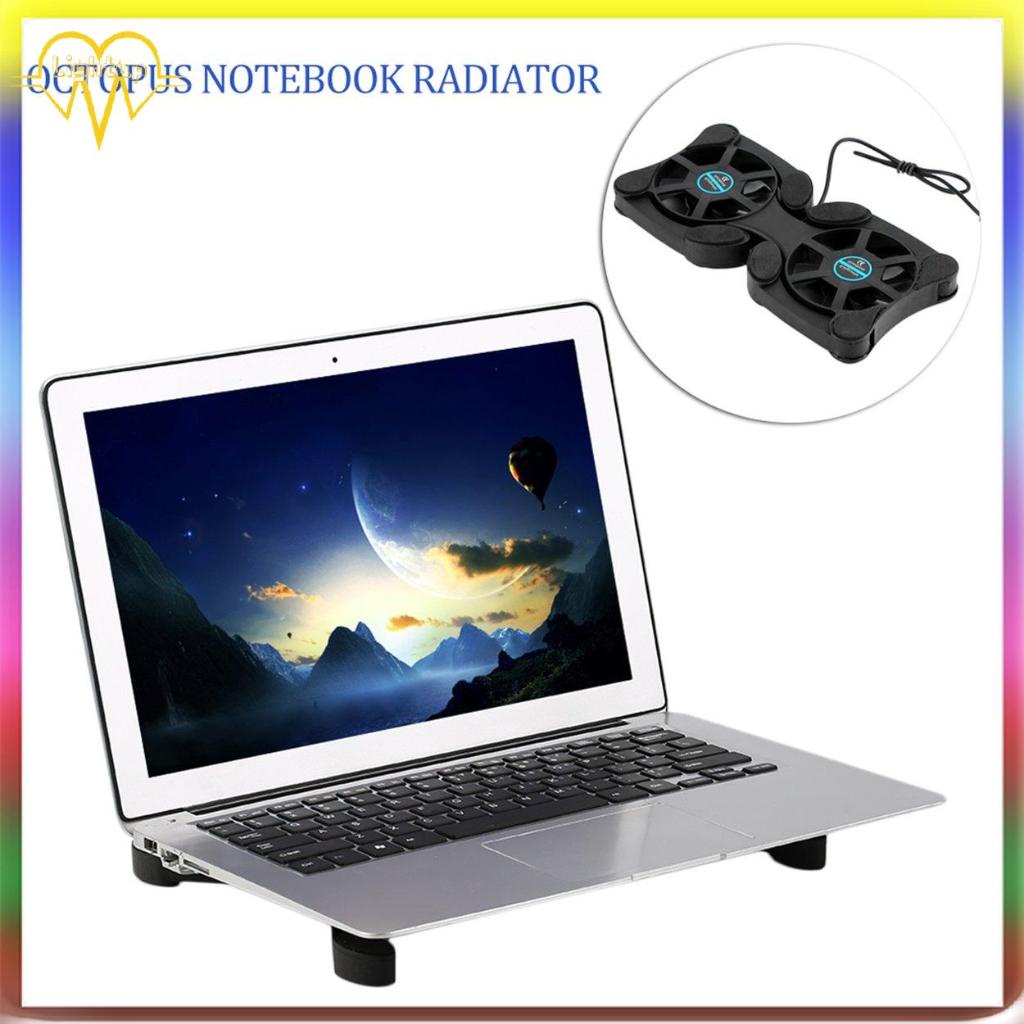 Quạt Tản Nhiệt Mini Cổng Usb Hình Bạch Tuộc Cho Laptop 14 Inch