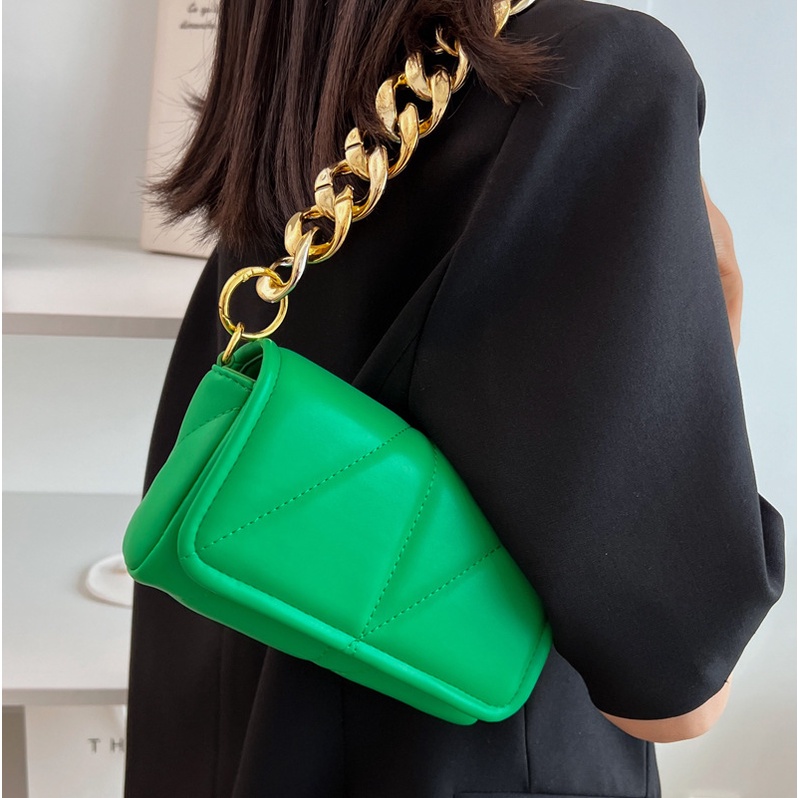 Túi Đeo Vai Hình Vuông Cỡ Nhỏ Phối Dây Đeo Sợi Xích Thời Trang Mùa Hè 2022 Chất Lượng Cao Cho Nữ