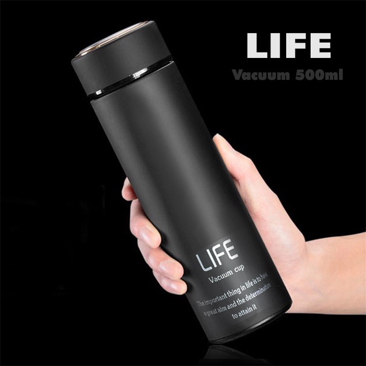 Bình giữ nhiệt inox 3 lớp 500ml kèm túi đựng