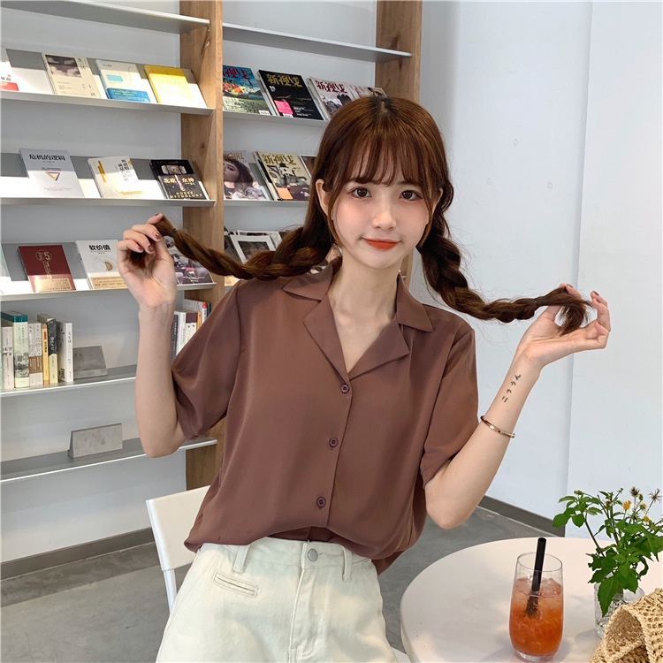 Áo Sơ Mi NgắN Tay MàU Trơn JL-TX-402