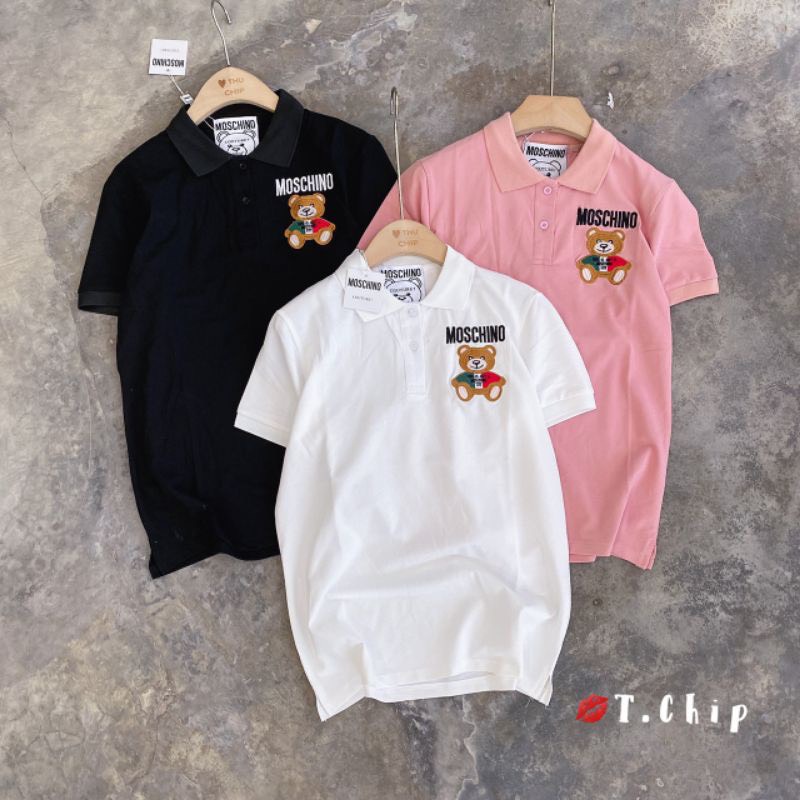 ÁO POLO MOCINO THÊU GẤU 3M CHO NỮ