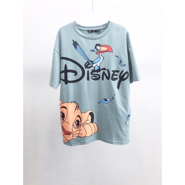 (Nhập mã TRAN 020 giảm 5k đơn từ 50k) Áo phông áo thun nữ Zara in hình Disney Form rộng siêu xinh