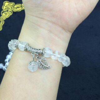 Thạch anh ưu linh trắng mix charm