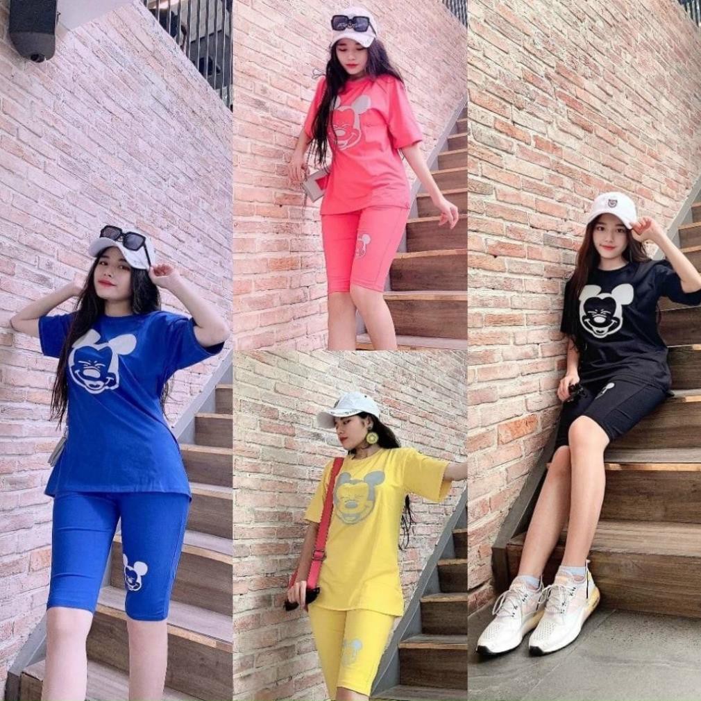 Đồ Bô Nữ MC5331 Đồ Bộ Mặc Nhà Chất Thun Cotton Co Dãn Mịn Đẹp Mickey Size 40KG - 80KG | BigBuy360 - bigbuy360.vn