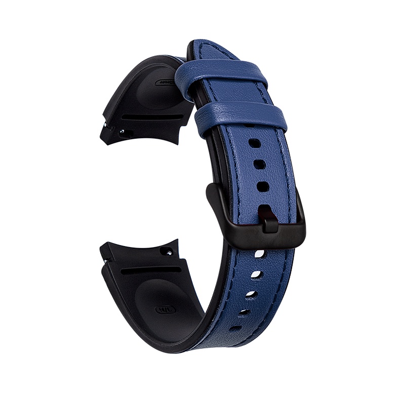 Dây Đeo Tay 20mm Bằng Silicon + Da 46Mm 44mm 44mm Cho Đồng Hồ Thông Minh Samsung Galaxy Watch 4 Classic 42mm 46
