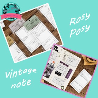 [ẢNH THẬT] Giấy note Rosy Posy phong cách Vintage họa tiết sáng tạo và độc đáo